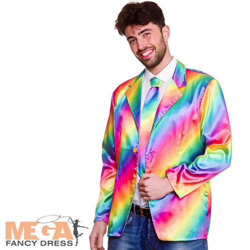 Rainbow Jacket & Tie Men's Costume