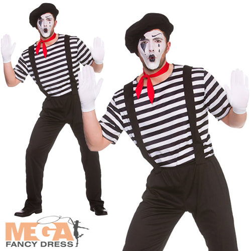 Mime Artist Themed Men's Costume