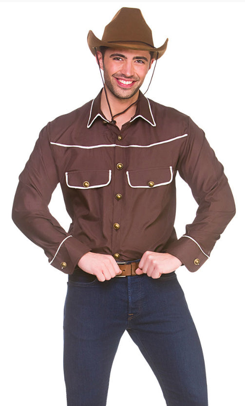 Men's Western Cowboy Themed Shirt