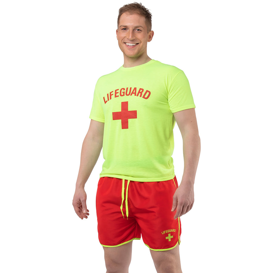 Lifeguard Costume - w/Yellow Neon U.V XL