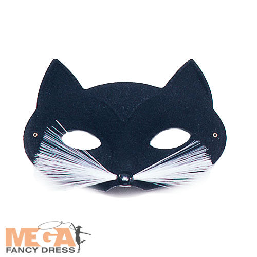 Adults Black Cat Mask Halloween Book Day Costume Accessory