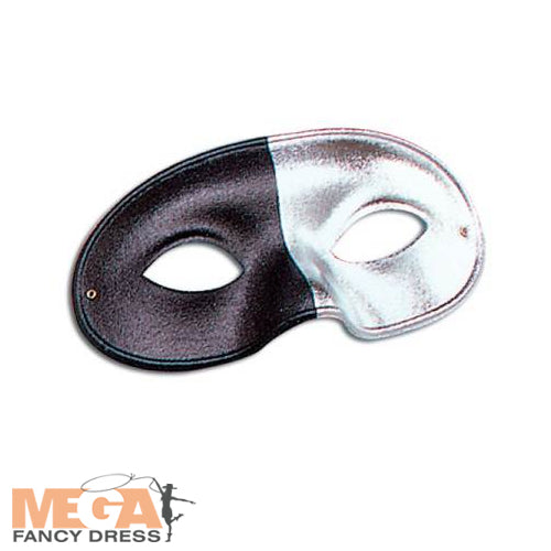 Two Tone Black and Silver Eye Mask Masquerade Accessory