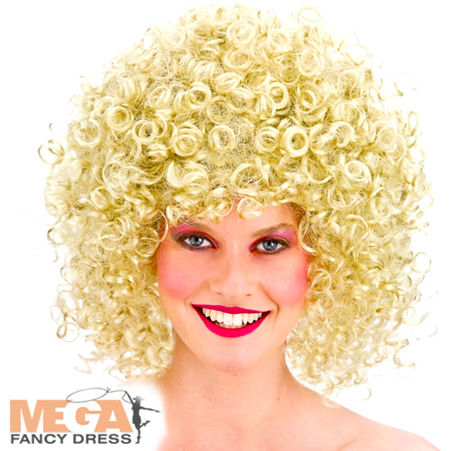 Blonde 80s Disco Perm Ladies Wig