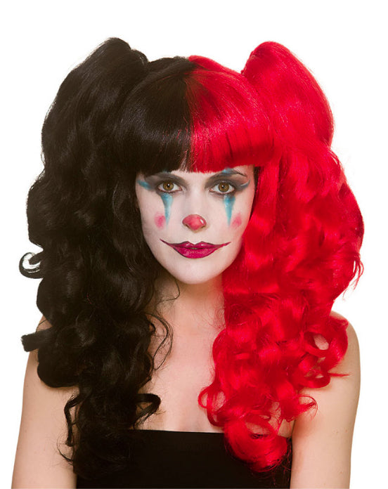 Harlequin Bunches Wig Colorful Clown Accessory
