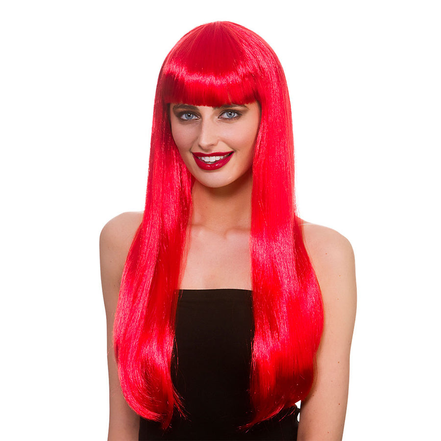 Ladies Red Fantasy Wig Magical Hairpiece