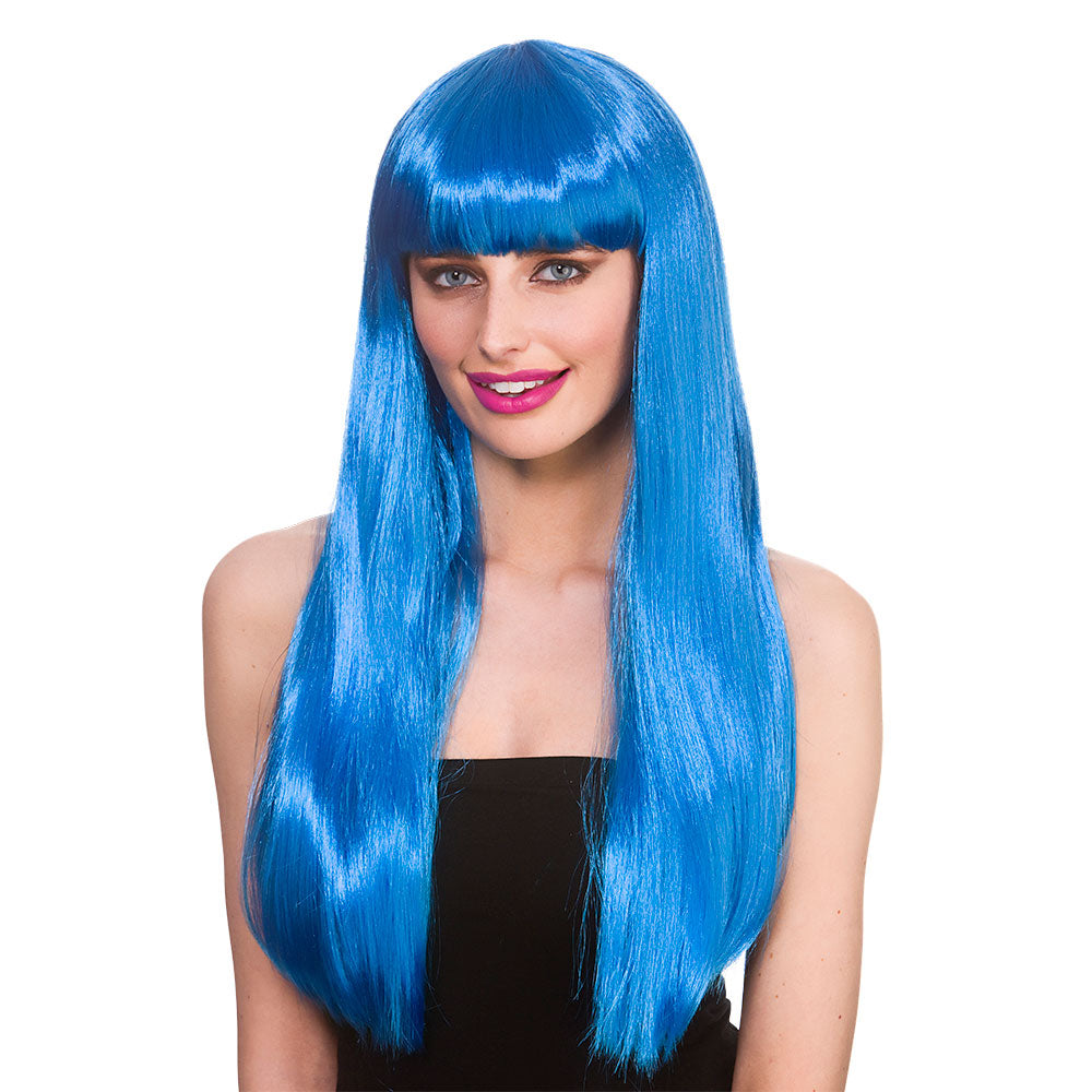 Ladies Blue Fantasy Wig Dreamy Hairpiece