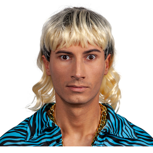 Exotic Blonde Mullet Retro Hairstyle Wig