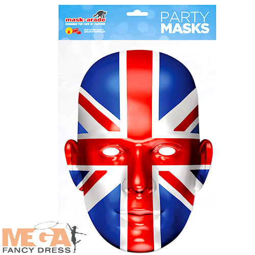 Union Jack Face Mask Patriotic Costume Accessory