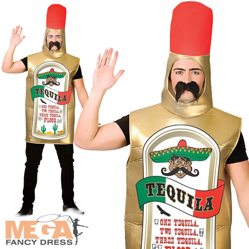 Tequila Bottle Adult Costume Fun Party Outfit