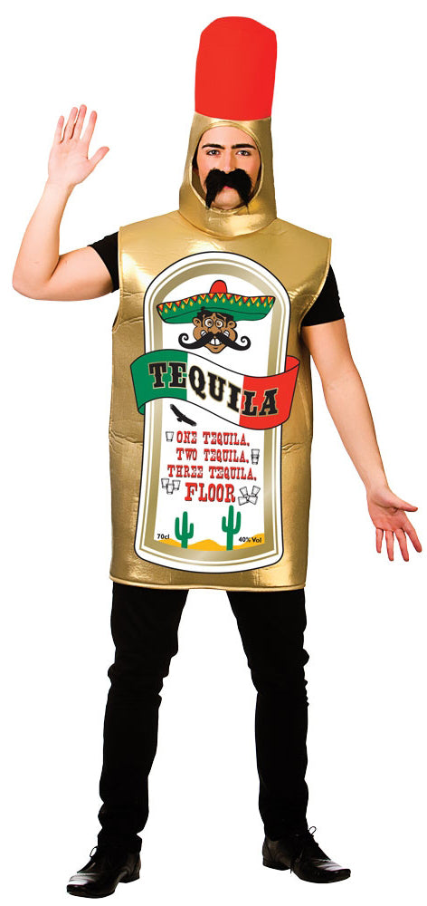 Tequila Bottle Adult Costume Fun Party Outfit