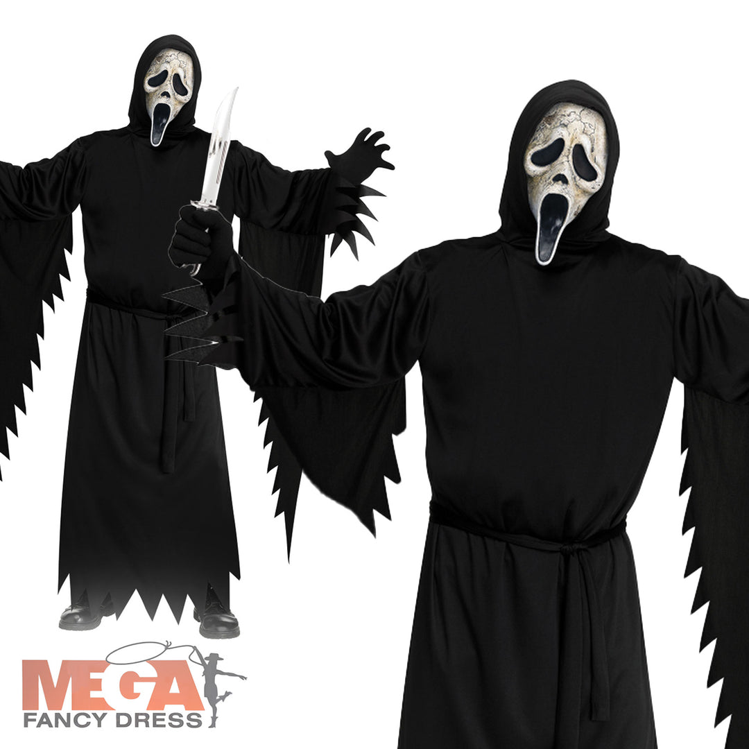 Aged Scream Ghost Face Adults Halloween Costume (One Size)