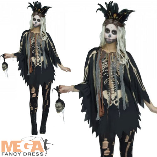 Adults Voodoo Halloween Poncho Costume