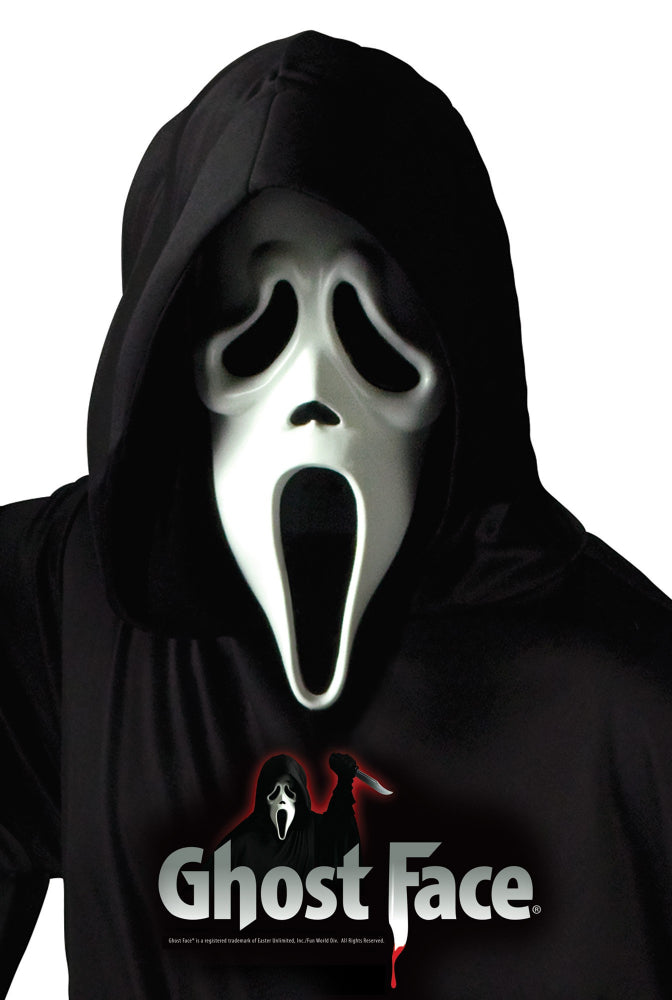 Scream Mask with Shroud Horror Movie Costume Accessory