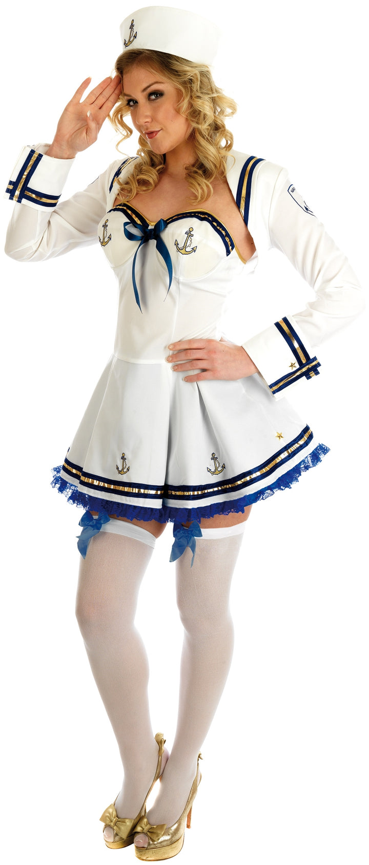 Ladies Flirty Sailor Navy Military Costume