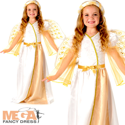 Angelic Angel Girls Costume Celestial Fancy Dress