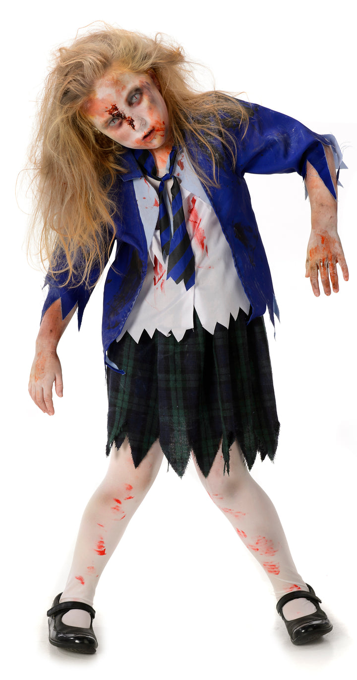 Zombie School Girls Costume Horror Fancy Dress