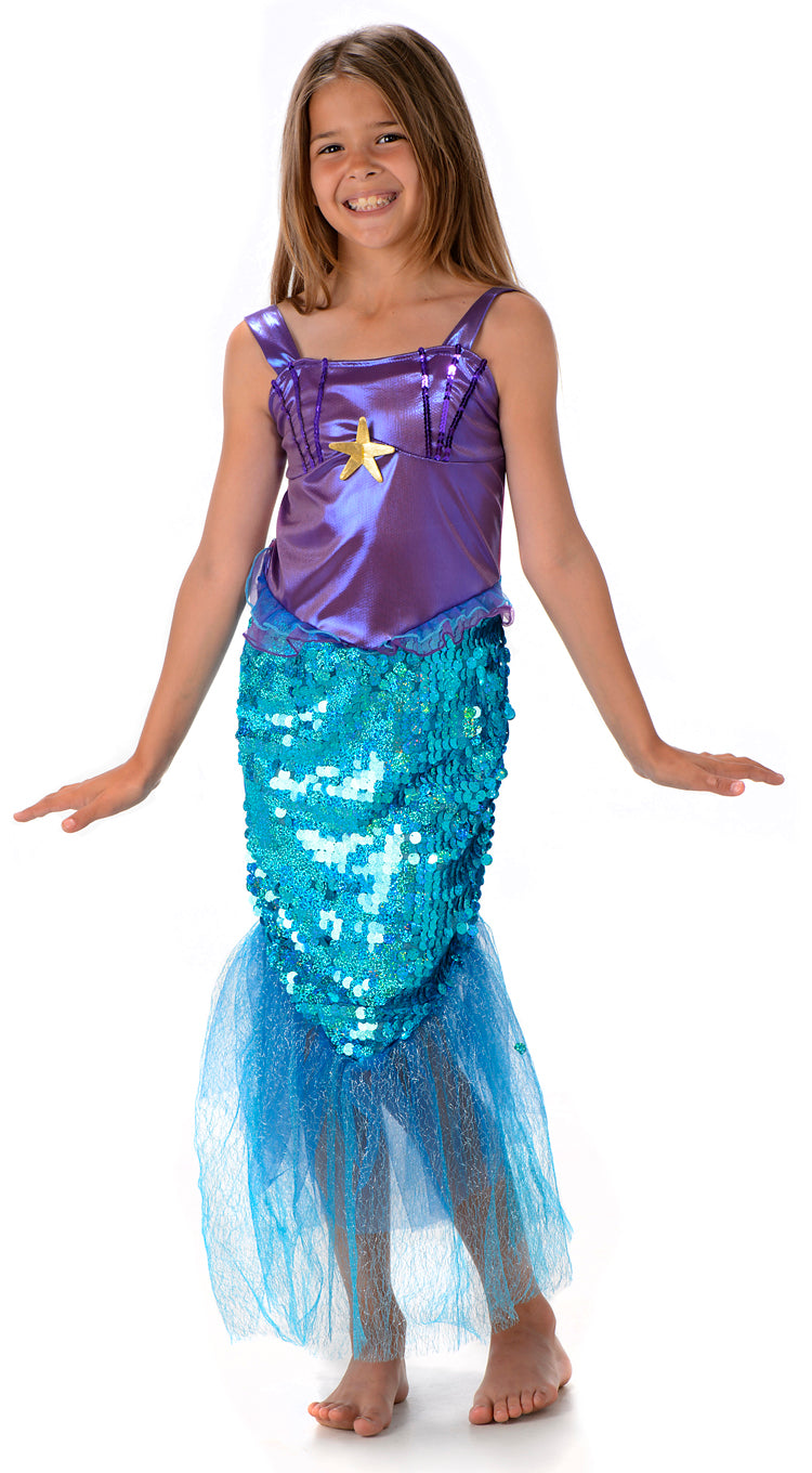 Girls Mermaid Fairy Tale Sea Princess Book Day Fancy Dress Costume