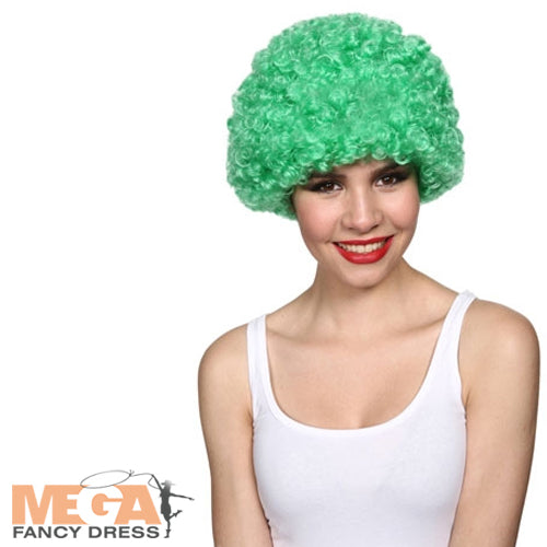 Green Afro Wig Vibrant Hair Accessory