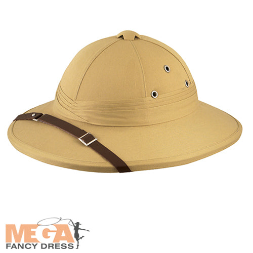 Adults Deluxe Safari Hat Jungle Explorer Helmet Costume