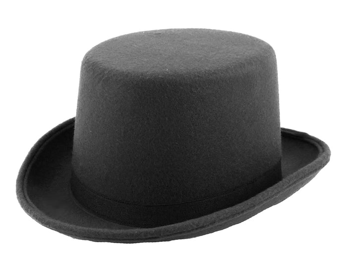 Kids Black Felt Topper Hat Victorian Magician Showman Accessory