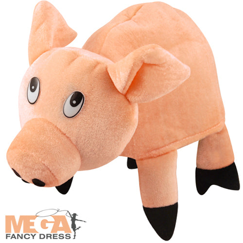 Adults Pig Hat Farm Animal Fancy Dress Costume Accessory