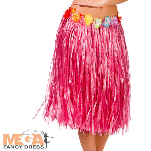 Pink Hula Skirt Tropical Party Costume Accessory