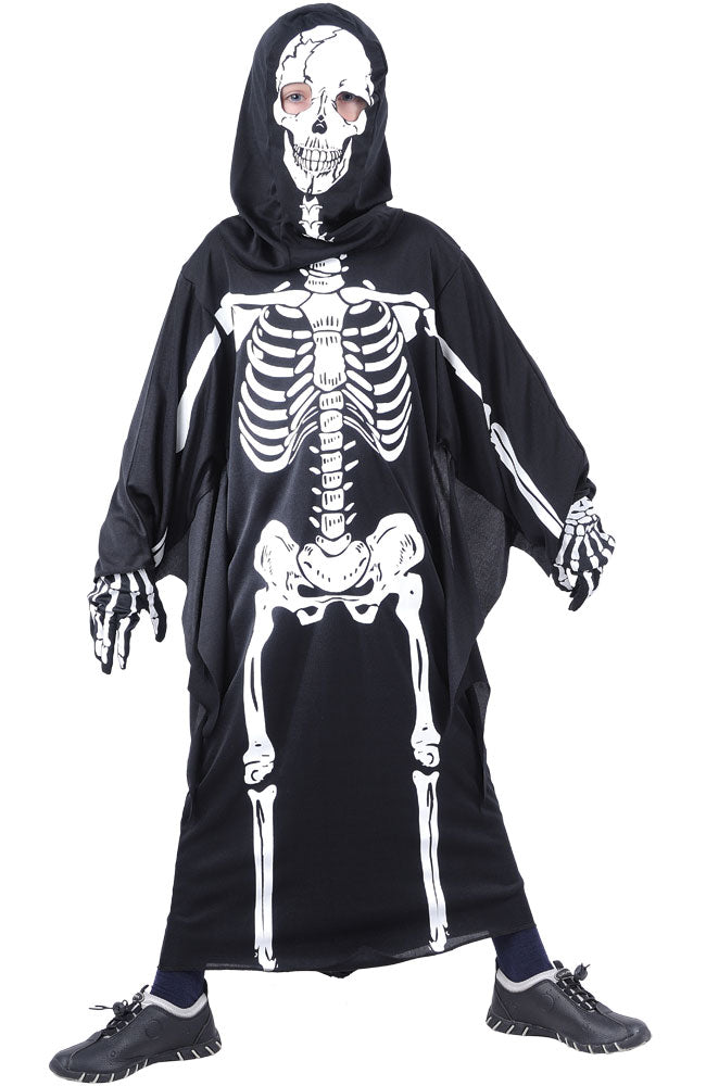 Boys Spooky Skeleton Halloween Costume + Mask