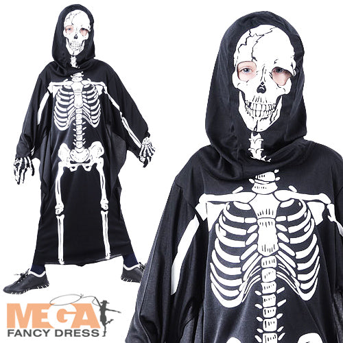 Boys Spooky Skeleton Halloween Costume + Mask