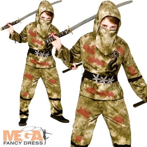 Zombie Ninja Boys' Warrior Costume