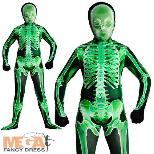 Kids' Green X-Ray Skinz Themed Costume