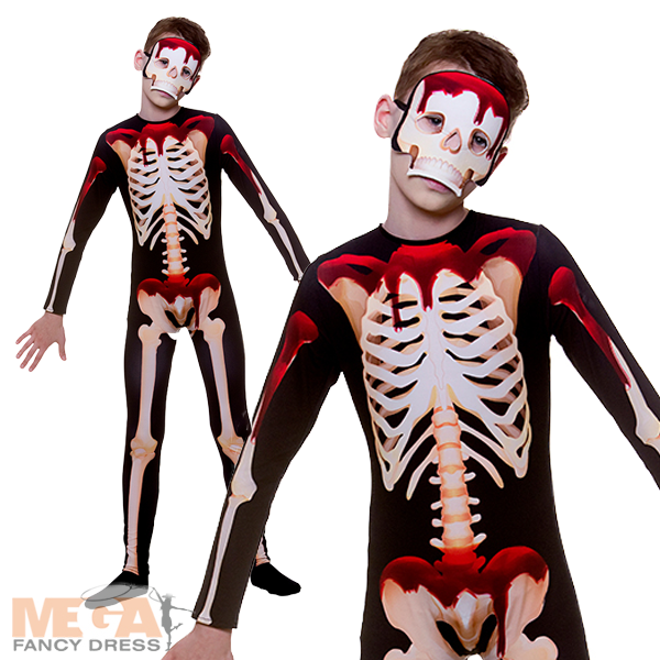 Kids' Blood Dripping Skeleton Horror Costume