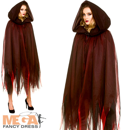 Deluxe Hooded Cape for Ladies Costume Accessory