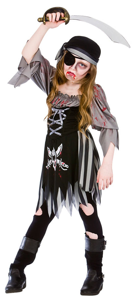 Girls Zombie Ghost Pirate Costume