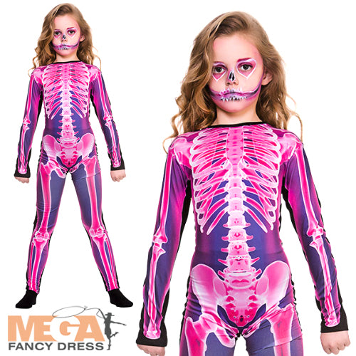 Pink X-Ray Jumpsuit Girls Costume