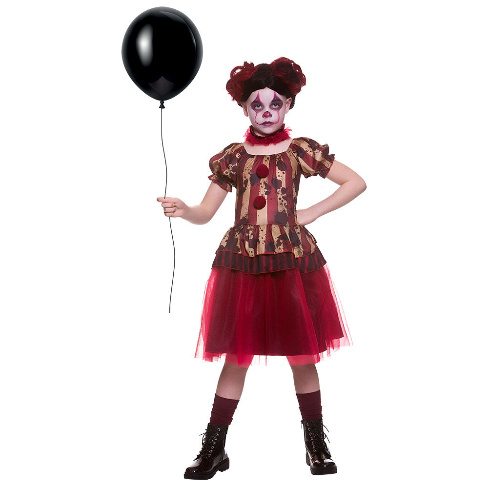 Girls Vintage Circus Clown Carnival Costume