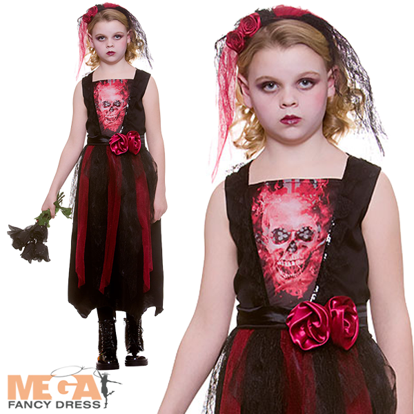 Girls Bride Day of the Dead Cultural Celebration Costume