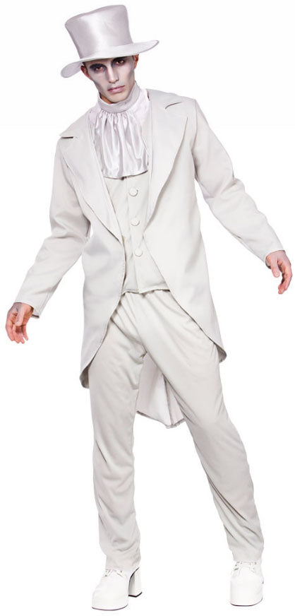 Ghastly Ghost Groom Haunted Wedding Mens Costume