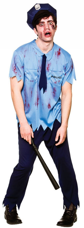Zombie Cop Undead Law Enforcement Mens Costume