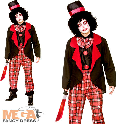 Deluxe Freaky Clown Nightmarish Circus Mens Costume