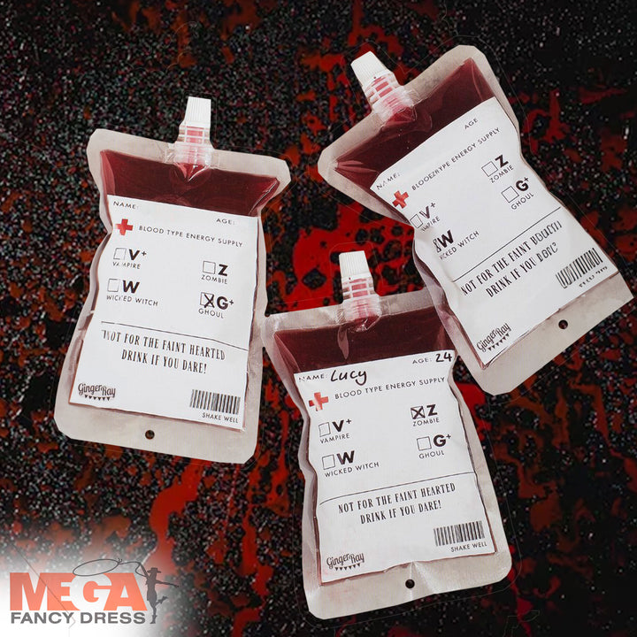 Spooky Sips Blood Bag Halloween Drinks Pouches