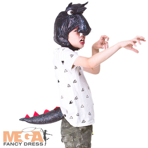 Metallic Dragon Head & Tail Set Fantasy Costume Accessory