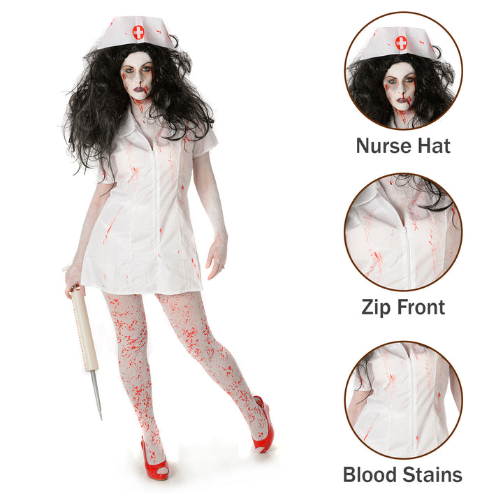 Ladies Zombie Bloody Nurse Horror Halloween Costume