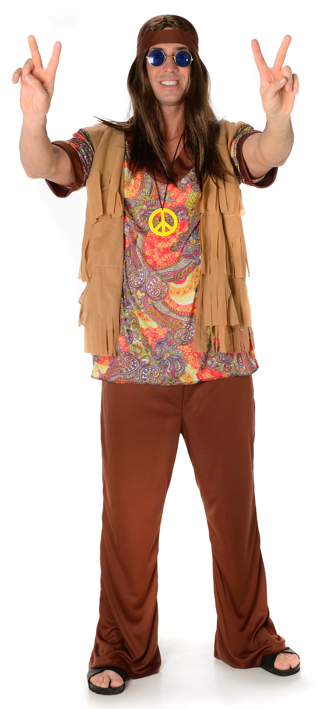 Groovy Hippie Man Mens Costume 60s Fancy Dress