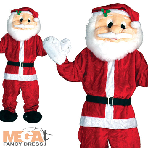 Men's Deluxe Mascot Santa Claus Father Christmas Costume