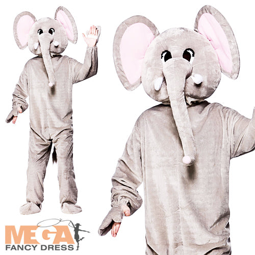 Adults Deluxe Mascot Paradise Elephant Circus Animal Costume