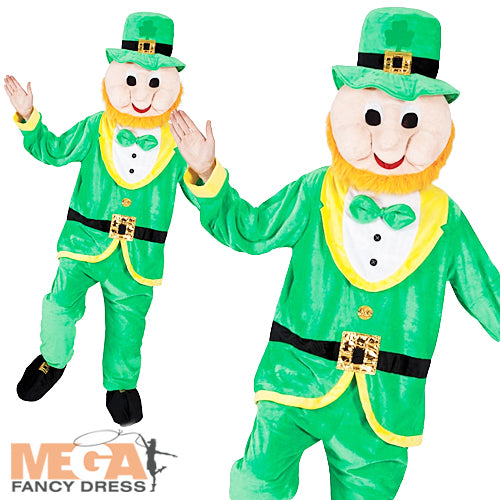 Mens & Ladies Lucky Leprechaun St Patricks Day Mascot Costume