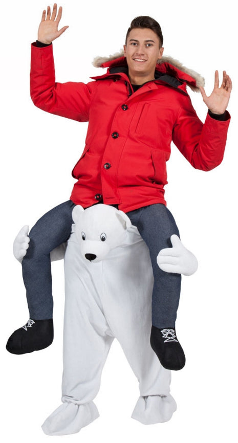 Adult Polar Bear Novelty Xmas Carry Me Costume