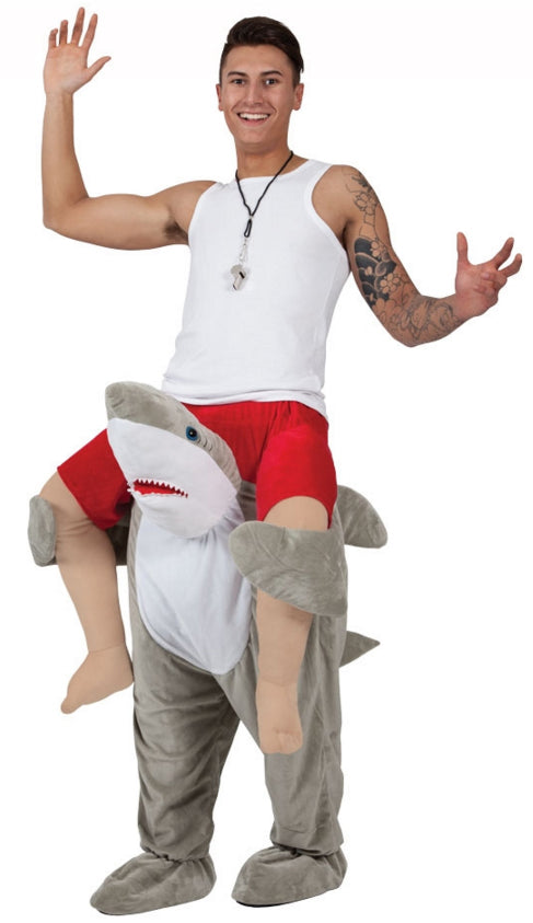 Adults Carry Me Shark Fish Sea Animal Fancy Dress Costume