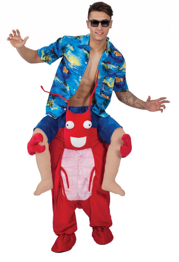 Adults Carry Me Lobster Sea Animal Fancy Dress Costume