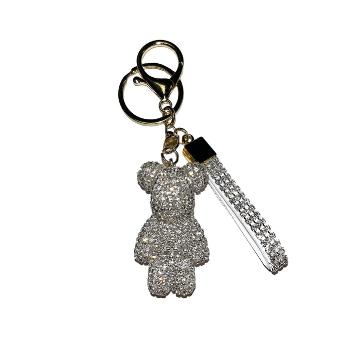 Artificial Dimond Teddy Bear Keychain